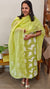 lime green net kota salwar
