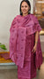 Deep mauve tussar silk suit