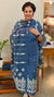 Indigo linen chanderi jamdani suit - SC54 - D2
