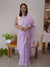 Lavender organza silk saree
