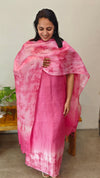 Pink tussar silk suit