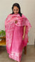Pink tussar silk suit