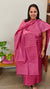 Woven Tussar silkblush pinksalwar suit (3pcs)