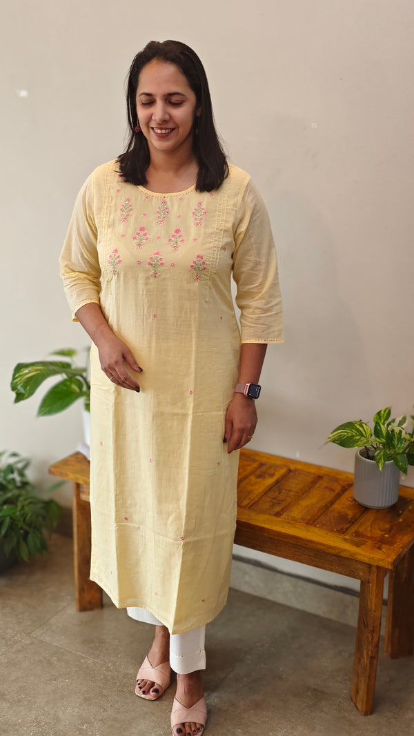 yellow Kurthi set