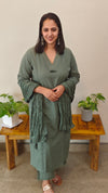 Sage green kurti set