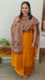 Mustard and brown upada suit