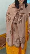 Mustard and brown upada suit