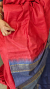 Red and blue saree