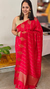 Chilli red banarasi saree