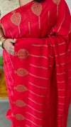 Chilli red banarasi saree