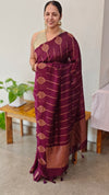 Wine banarasi saree