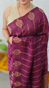 Wine banarasi saree