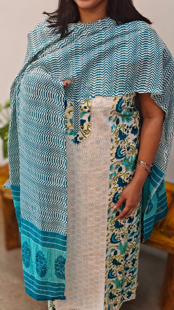 Off white cotton Hakoba suit