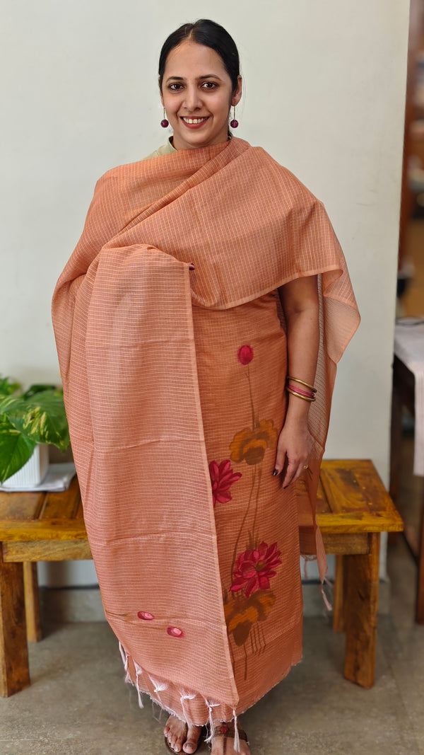 Brown painted net kota suit