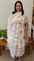 Off white block printed chanderi suit