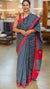 Blue saree with red borders
