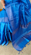 LKA - Blue tussar silk sare
