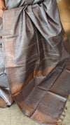 LKA - Taupe shade tussar silk saree