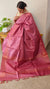 LKA - Blush pink tussar silk saree