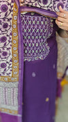 2XCH - Purple chanderi suit