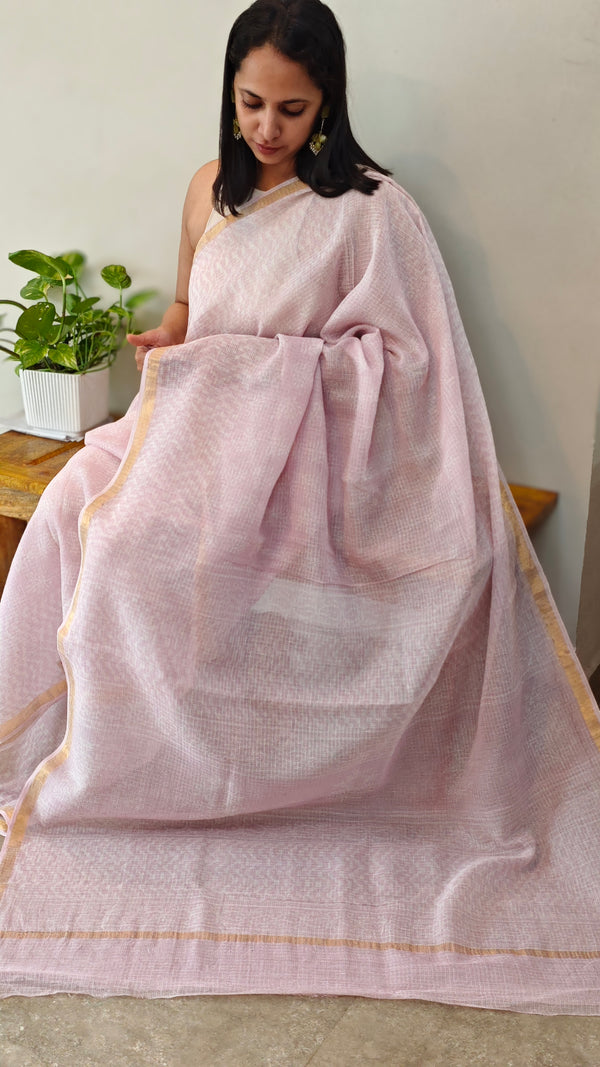 Lilac kota doria saree