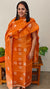 4NTB - Shaded orange batik tussar silk suit