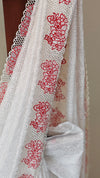 White tepchi kota cutwork saree