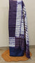Indigo shibori printed tussar silk suit