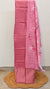 Blush pink tussar silk suit with floral dupatta