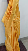 Mustard tussar silk saree