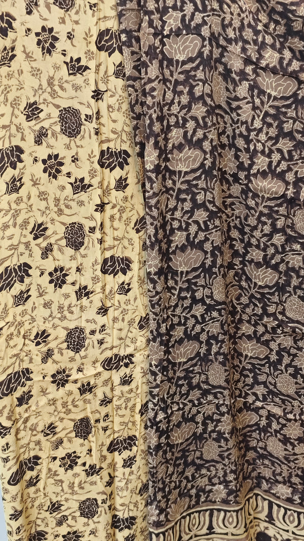 Ajrakh printed modal silk suit