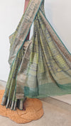 Green chanderi banarasi saree