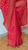 Red banarasi khatan silk saree
