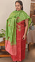 Brick red and green cutwork tussar silk suit