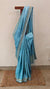 Powder blue cutwork tussar silk saree