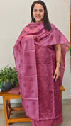 ET31 - Mauve embroidered tussar silk suit