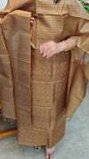 Golden brown tussar silk suit
