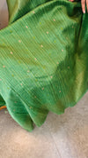 Green jute woven saree