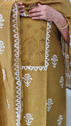 Mustard brown flex chanderi suit
