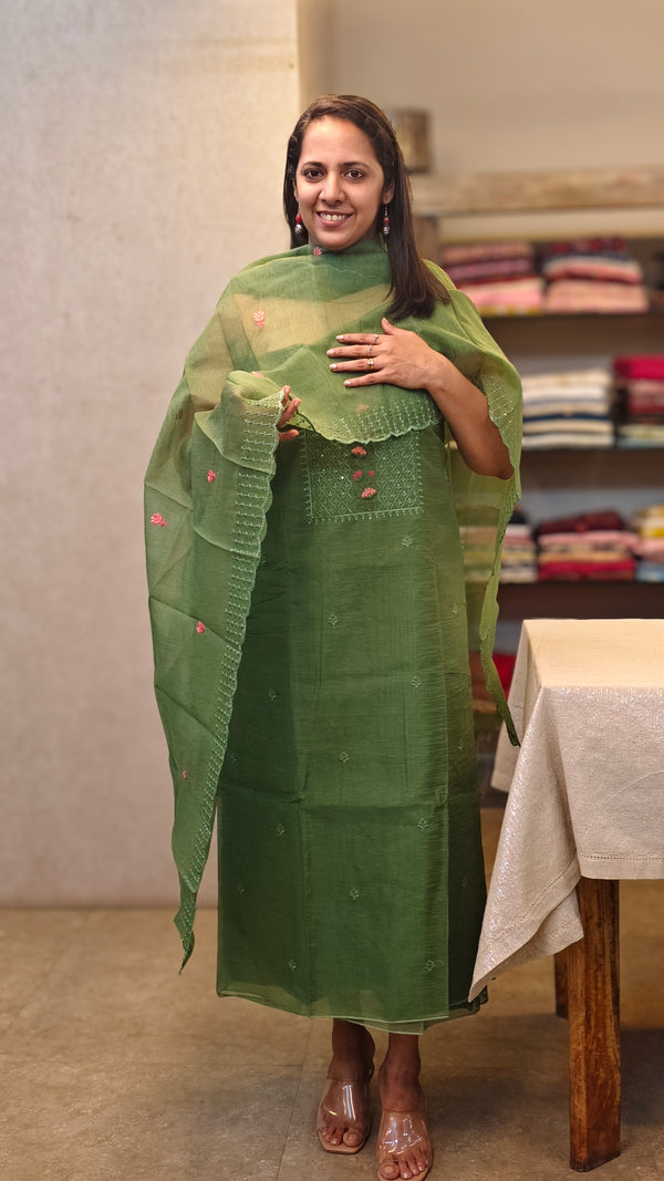 Green poly kota suit