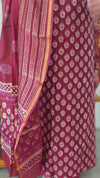 MC058 Maroon Chanderi salwar suit