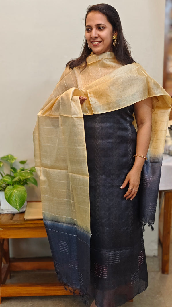 Black Tussar silk suit