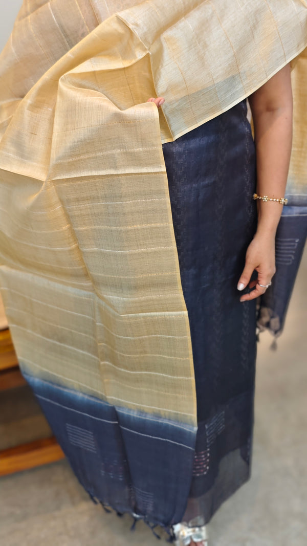 Black Tussar silk suit