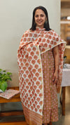 Block printed Chanderi salwar suit
