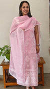 CW3T Light Pink Chikankari Net Kota 2piece suit