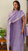 R521 - Lavender maheswari silk suit
