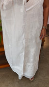 CW3D white Chikankari Net Kota 2 Piece suit