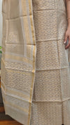 Beige Gold and Off white chanderi suit