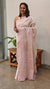 GR78 - Pink and off white shibori printed tussar silks saree