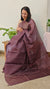W189 - Deep mauve tussar silk saree